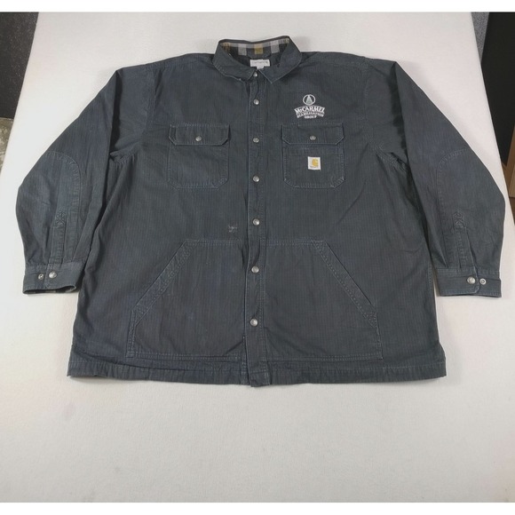 Carhartt Other - Carhartt Jacket Mens 3XL Black Canvas Shirt Jac Flannel Lined Workwear Ripstop